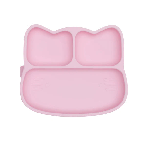 Cat Stickie Plate in Powder Pink
