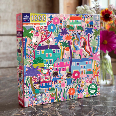 Cats Around Town 1000 Piece Puzzle