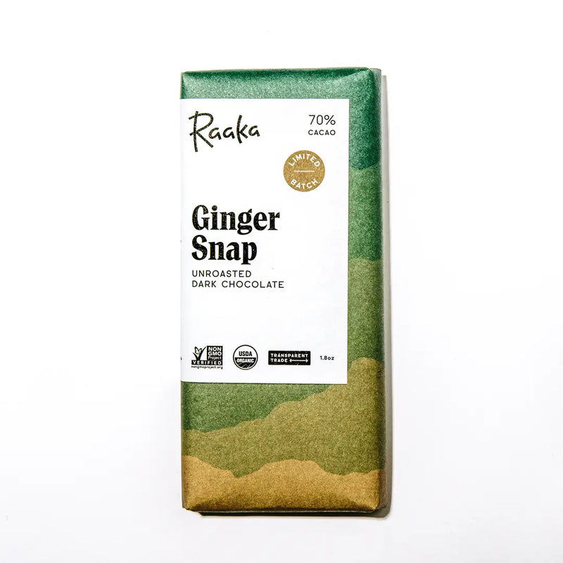 Chocolate Bar, Ginger Snap with 70% Cacao