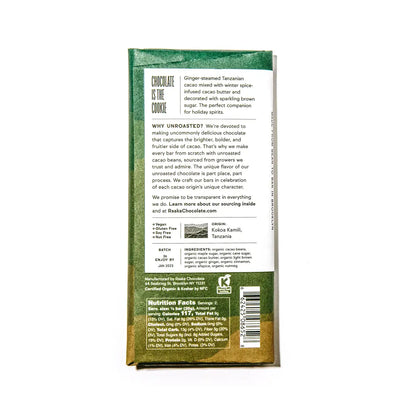 Chocolate Bar, Ginger Snap with 70% Cacao