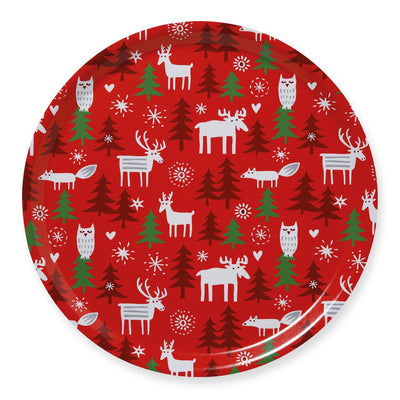 Christmas Forest Round Tray