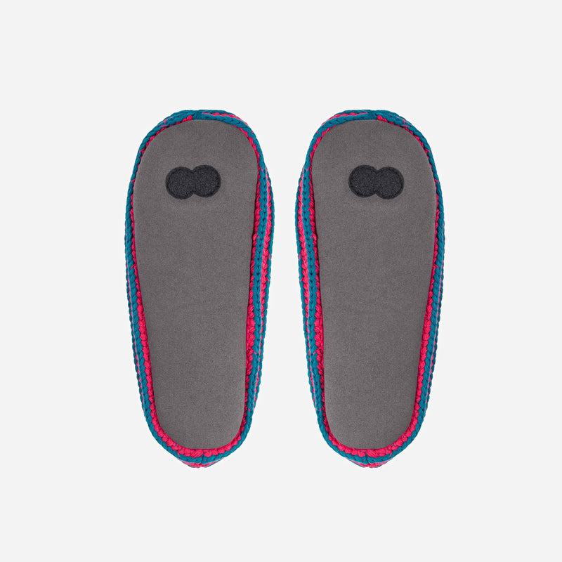 Quattro Rib Slippers in Navy Flame