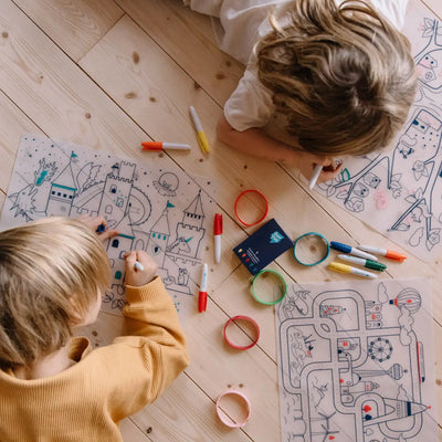 Coloring Placemat Kit - Dino