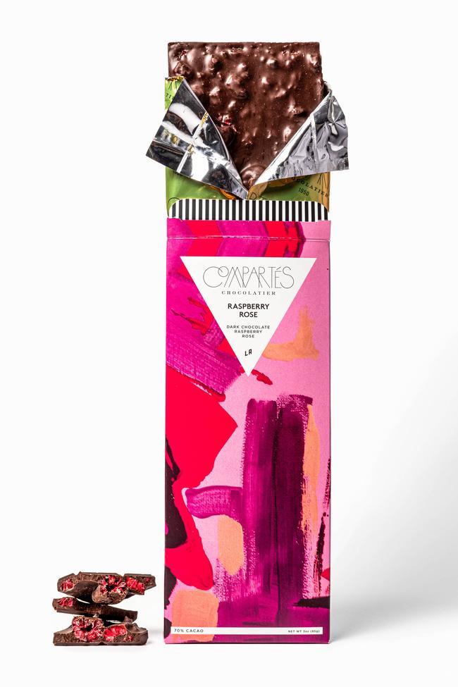 Raspberry Rose Dark Chocolate Bar