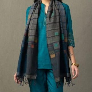 Cotton Jamdani Woven Stole