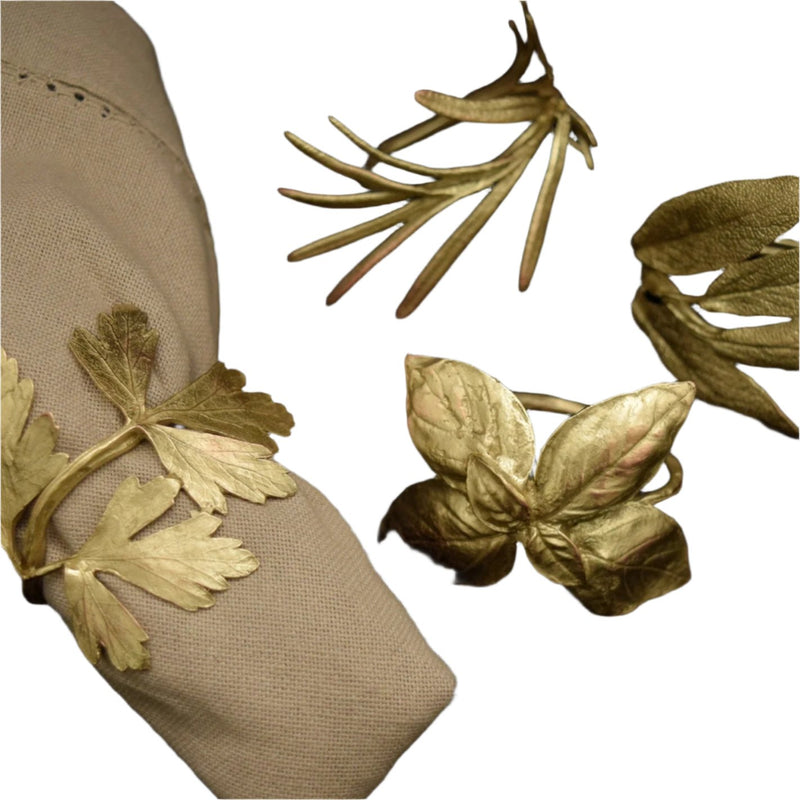 Michael Michaud Design, Italian Herb Napkin Rings (4)