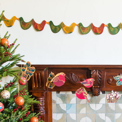 Christmas Hen Concertina Garland