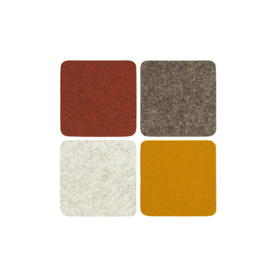 Bierfilzl: Merino Wool Felt Square Coasters in Desert Sun