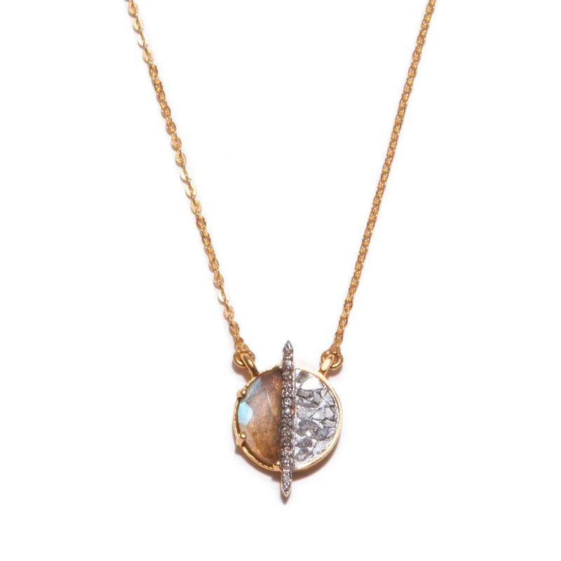 Elson Pendant Necklace with Labradorite