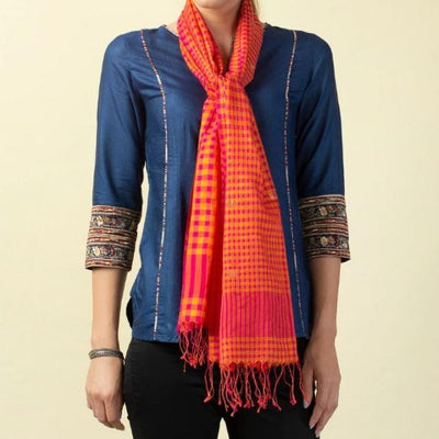 Cotton Silk Woven Jamdani Stole