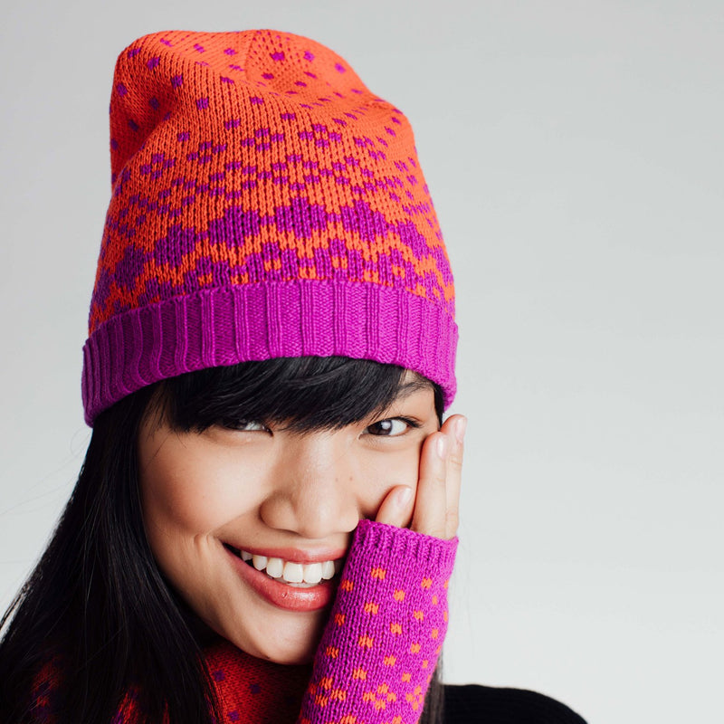 Fair Isle Hat in Olive Yellow
