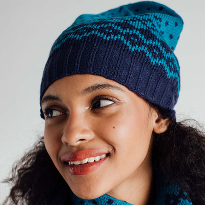Fair Isle Hat in Olive Yellow