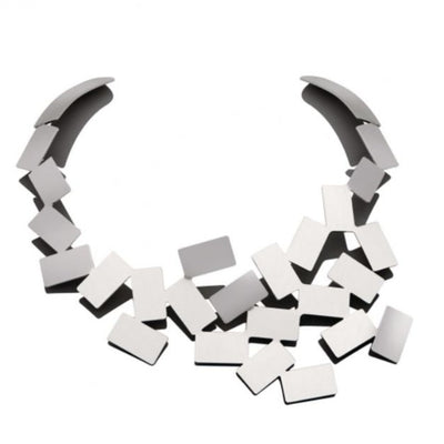 Alessi Fiato sul collo Necklace, Geometric Jewelry, Designer Mario Trimarchi