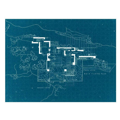 Falling Water, Frank Lloyd Wright: Double Sided Puzzle, 500 Pieces