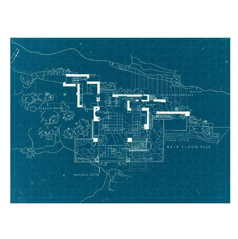 Falling Water, Frank Lloyd Wright: Double Sided Puzzle, 500 Pieces
