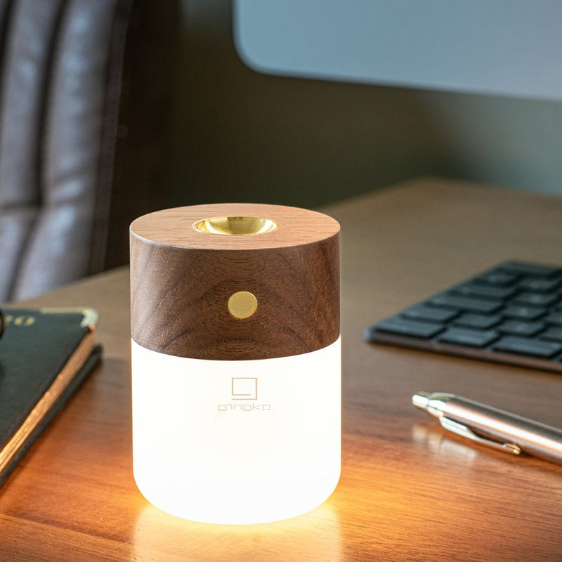 Gingko, Smart Diffuser Lamp, Walnut