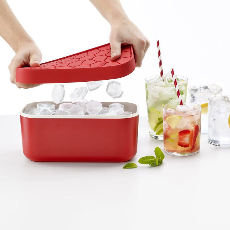 Ice Maker + Ice Tray in Red