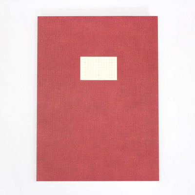 Large Notebook: Cross Squared Grid in Red