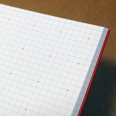 Large Notebook: Cross Squared Grid in Red