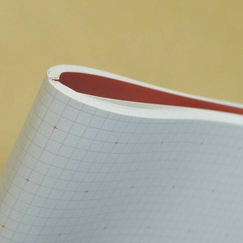 Large Notebook: Cross Squared Grid in Red