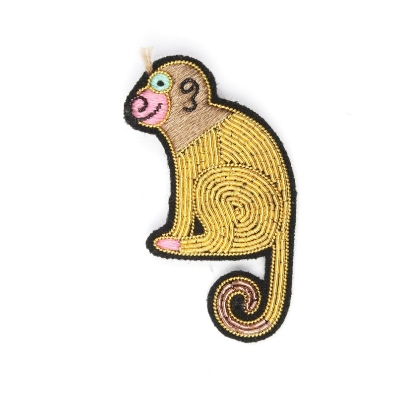 Embroidered Pin: Monkey