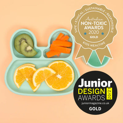 Bunny Stickie Plate in Mint