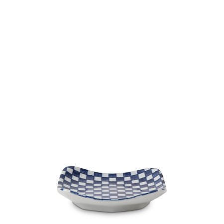 Miya, Small Plate / Sauce Dish with Checkered