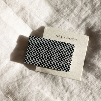 Nat + Noor, Flora In B+W Checkered