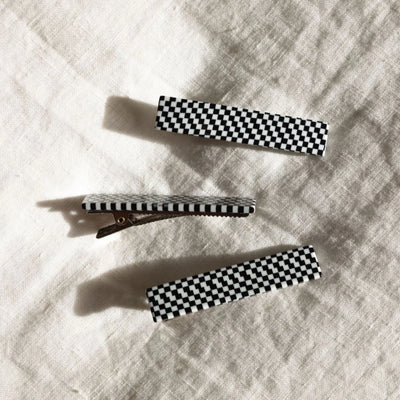 Nat + Noor, Flora In B+W Checkered