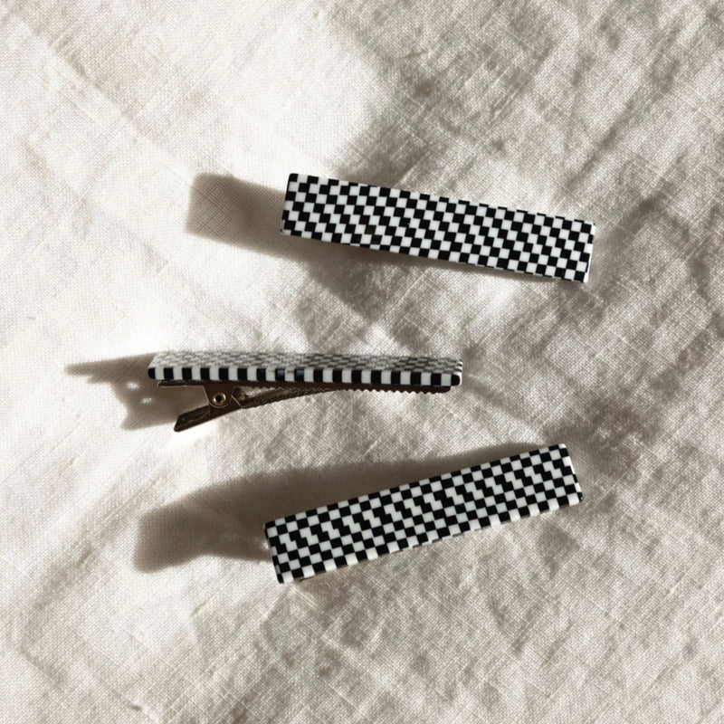 Nat + Noor, Flora In B+W Checkered