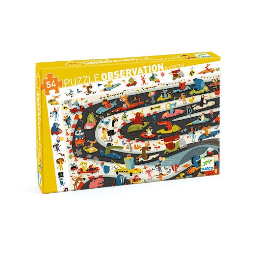 Observation Puzzle, Automobile Rally 54-Piece
