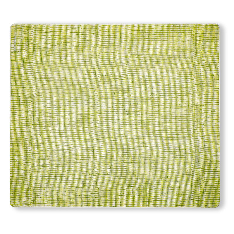 Silicone Placemat, Linen in Green Apple