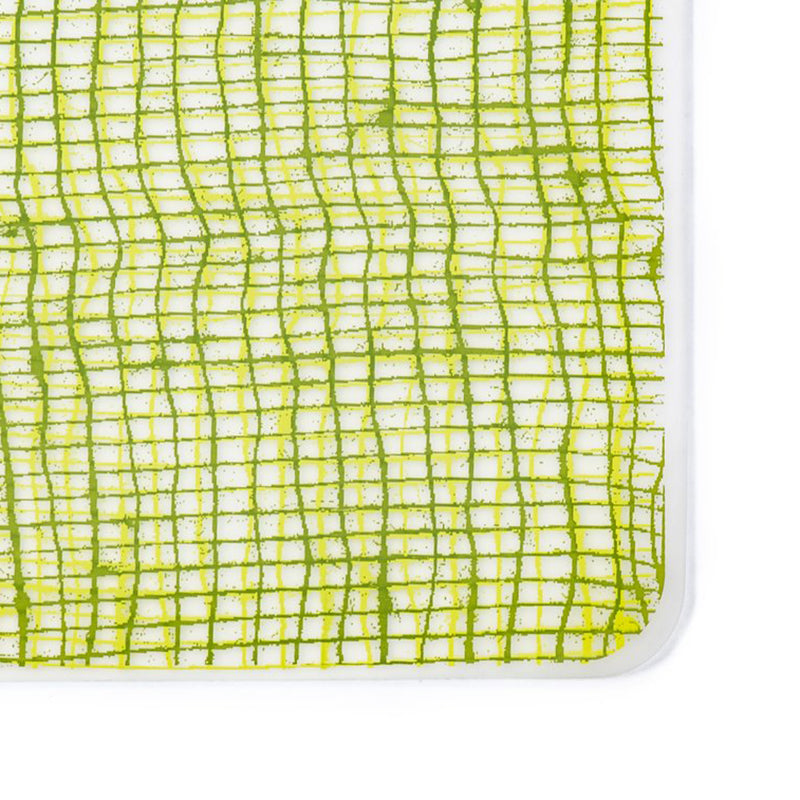 Silicone Placemat, Linen in Green Apple