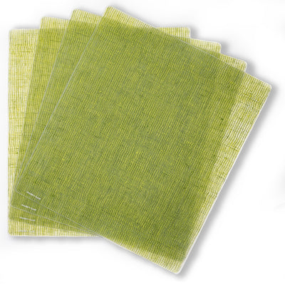 Silicone Placemat, Linen in Green Apple