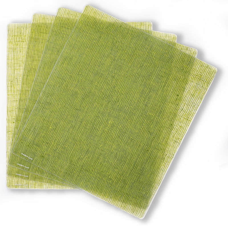 Silicone Placemat, Linen in Green Apple