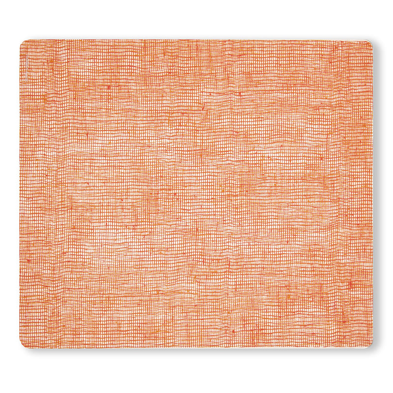Silicone Placemat, Linen in Tangerine