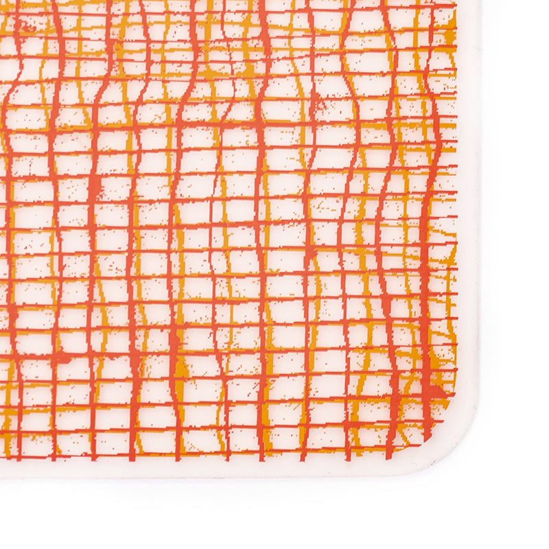 Silicone Placemat, Linen in Tangerine
