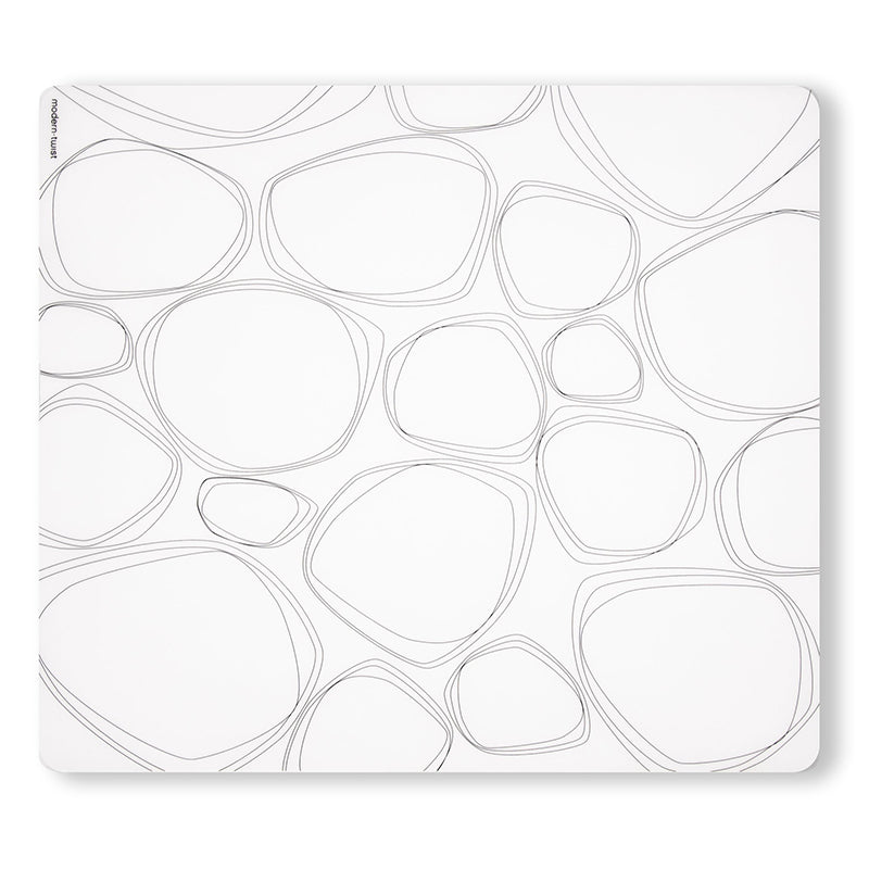 Silicone Placemat, Pebbles in Black