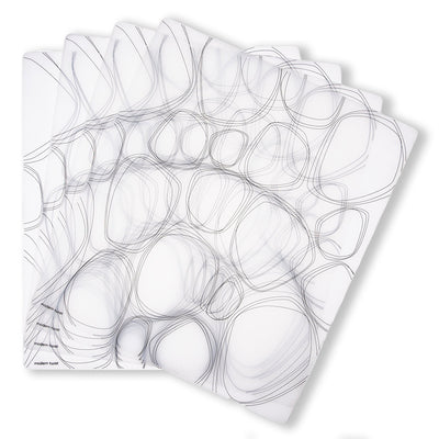Silicone Placemat, Pebbles in Black