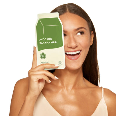 Plant-Based Sheet Mask, Avocado Banana Milk
