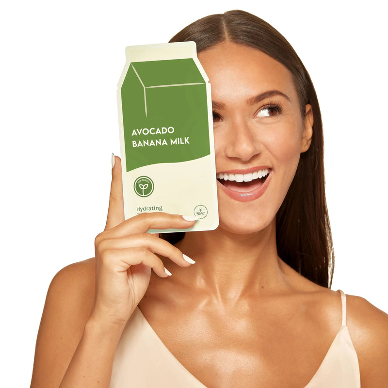 Plant-Based Sheet Mask, Avocado Banana Milk