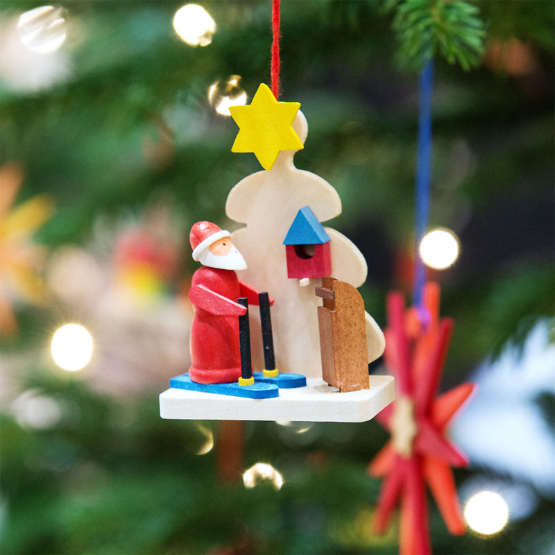 Graupner, Tree Ornament "Santa Claus with Skis"