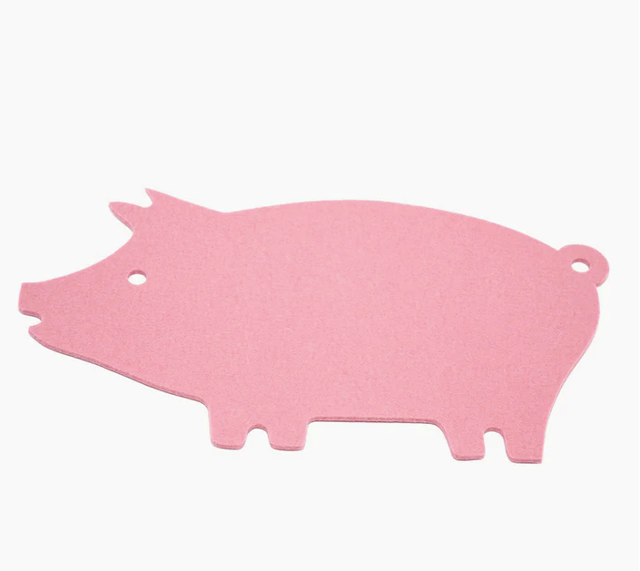 Pig Trivet in Pink