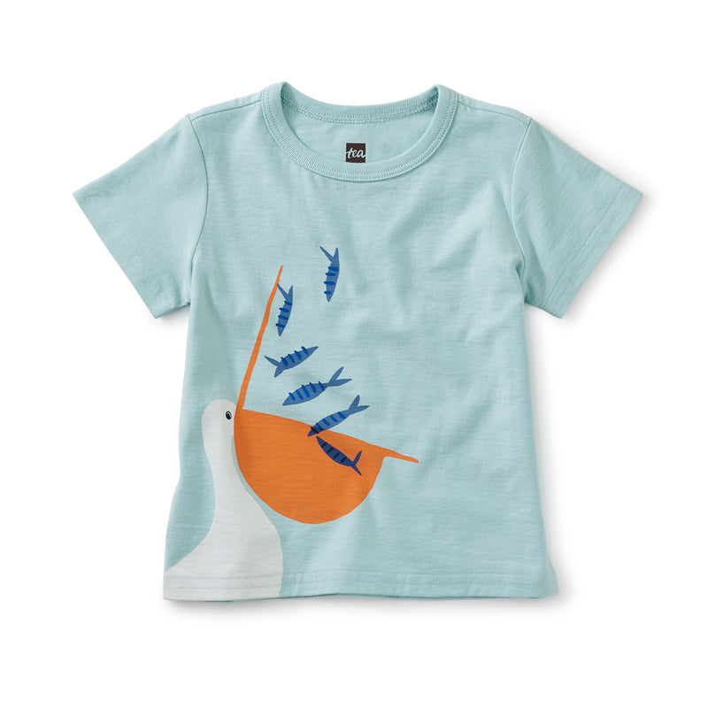 Seaside Snack Baby Graphic Tee, Canal Blue