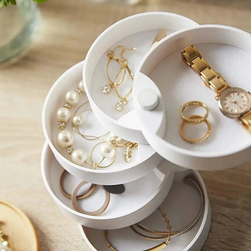 Stacked Jewelry Box, 5-Tier with Lid