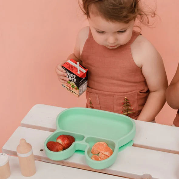 Bunny Stickie Plate in Mint