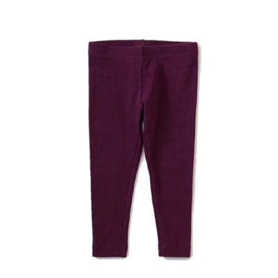 Baby Pointelle Leggings in Elderberry