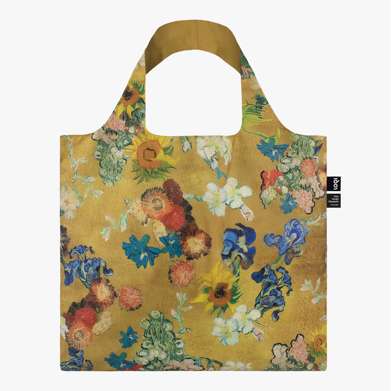 LOQI Bag, Vincent Van Gogh, Bouquet/Flower Pattern Gold