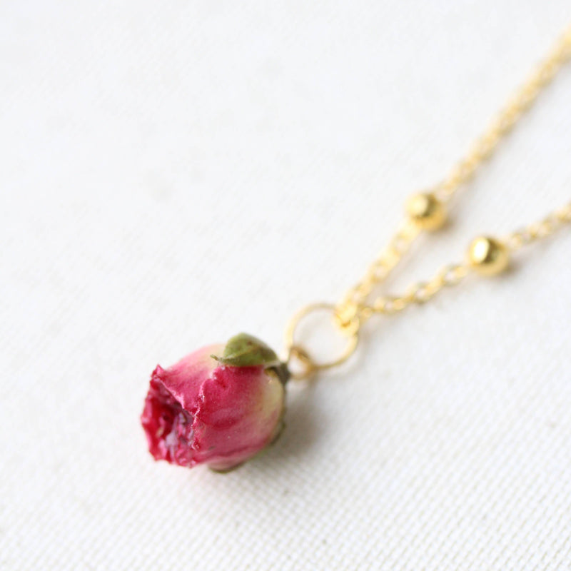 Whole Rosebud Necklace