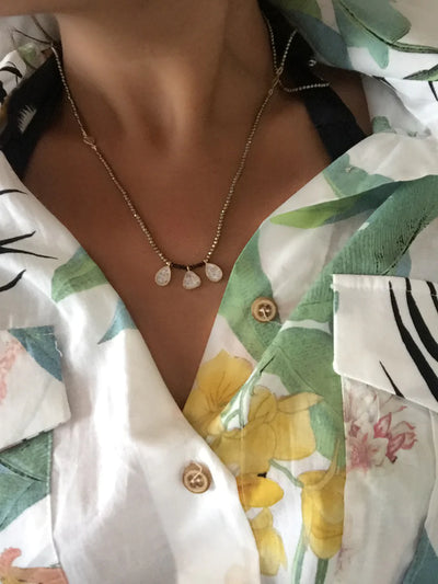 Wythe Necklace with Gold Pyrite